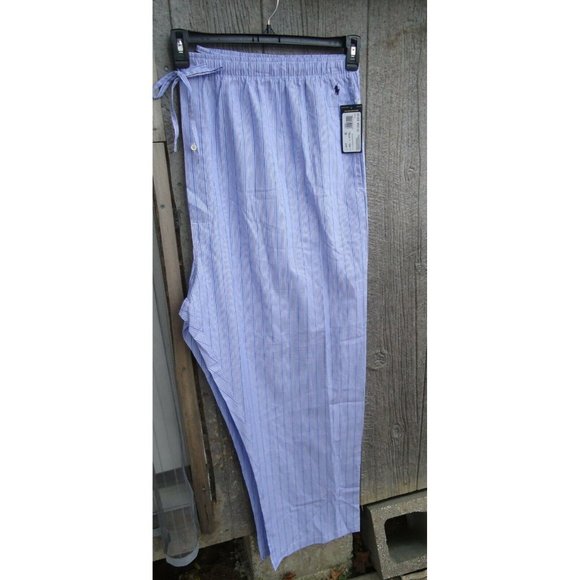 New Ralph Lauren Polo PJ Pajama Bottoms Striped Drawstring 4XL 100% Cott… - Picture 6 of 8